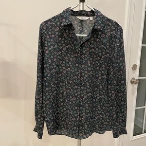Other stories 100% silk shirt in floral vine print
